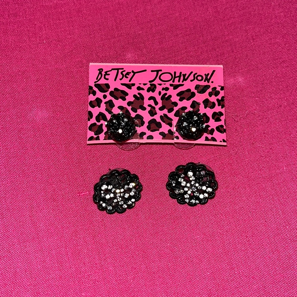 2 pairs Betsey Johnson earrings